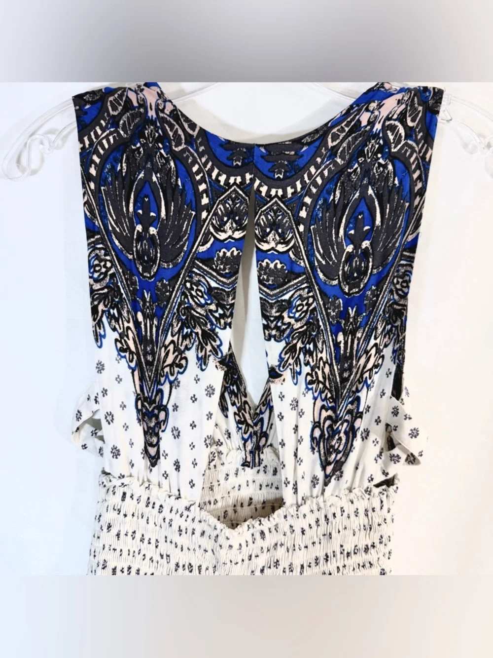 Free People "Walking Through My Dreams" Bohemian Sleeveless Mini Dress Size Sm - Picture 10 of 14